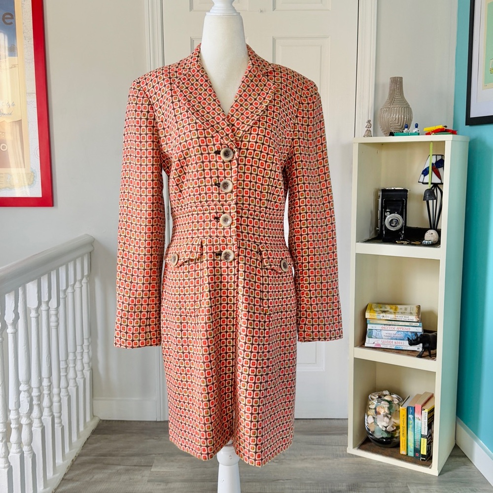 Vintage Focus 2000 Retro inspired fitted coat (size 8)